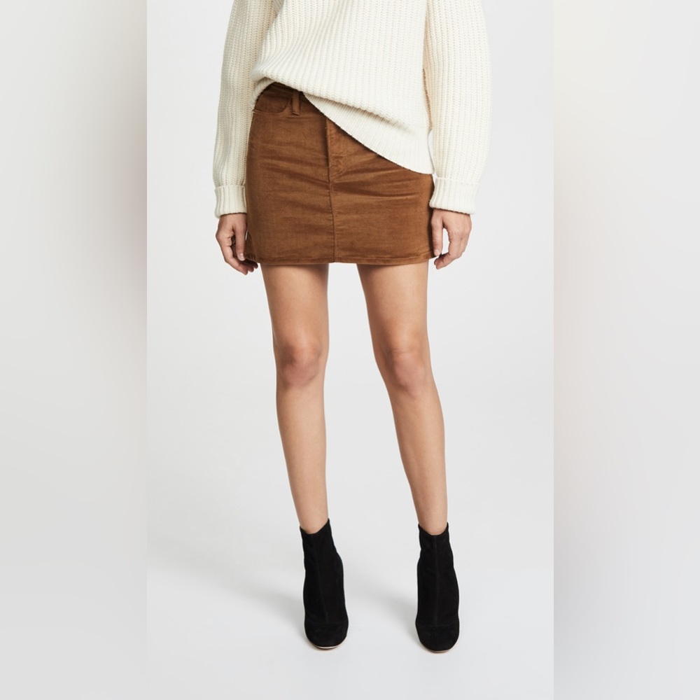 FRAME Corduroy Le Mini Skirt in Warm Tan - Size 27